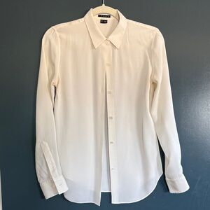 Theory Women's Cream Blouse- small